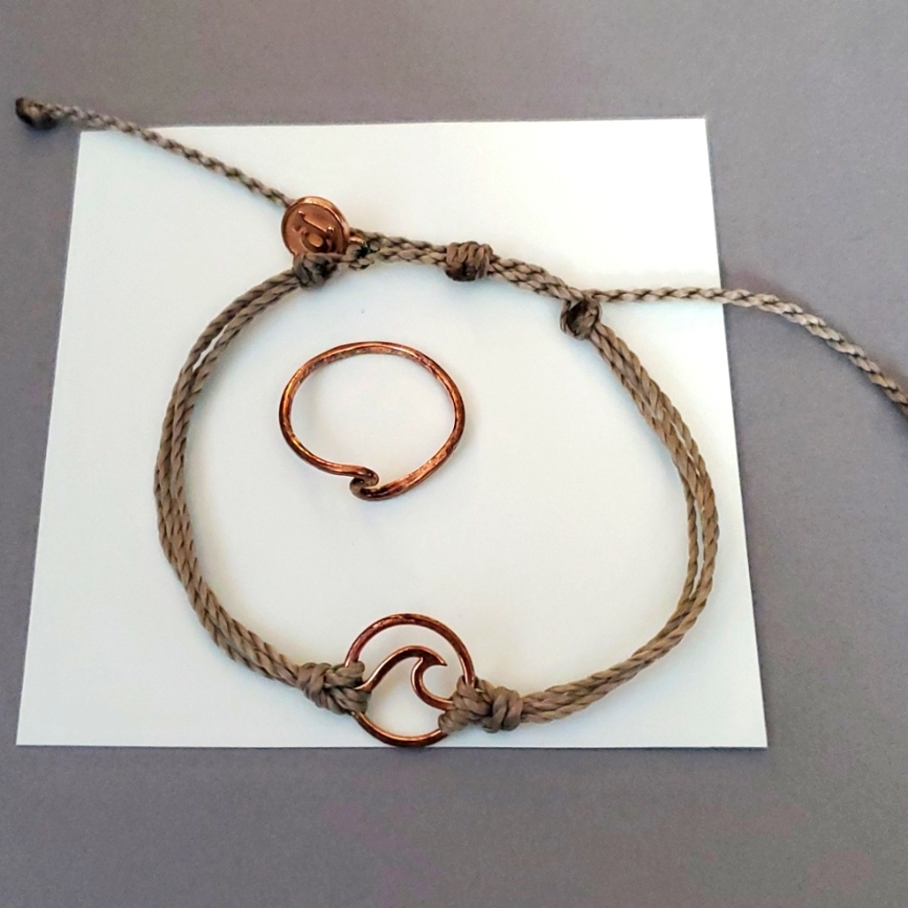 Pura Vida Wave Bracelet and Wave Ring